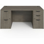 Lorell Prominence 2.0 Double-Pedestal Desk - 29" Height x 66" Width x 30" Depth, x 1" Thickness Top - 5 x File, Box Drawer(s) - Double Pedestal on Left/Right Side - Band Edge - Material: Particleboard