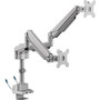 Lorell Mounting Arm for Monitor - Gray - Height Adjustable - 2 Display(s) Supported - 19.80 lb Load Capacity - 75 x 75, 100 x 100