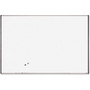 Lorell Signature Series Magnetic Dry-erase Markerboard - 72" (6 ft) Width x 48" (4 ft) Height - Coated Steel Surface - Silver, Ebony Frame - Magnetic
