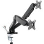 Lorell Mounting Arm for Monitor - Black - Height Adjustable - 2 Display(s) Supported - 14.30 lb Load Capacity - 75 x 75, 100 x 100