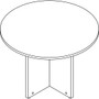 Lorell Prominence 2.0 Round Laminate Conference Table - 29" Height x 42" Diameter, x 1" Thickness Top - Material: Particleboard - Finish: Gray