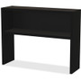 Lorell Fortress Modular Series Stack-on Hutch - x 48" Width - Material: Steel - Finish: Black - Grommet, Cord Management