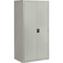 Lorell Fortress Series Storage Cabinet - 36" Width x 24" Depth x 72" Height - 5 x Shelf(ves) - Hinged Door(s) - Sturdy, Recessed Locking Handle, Removable Lock, Durable, Storage Space - Light Gray