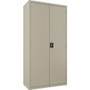 Lorell Fortress Series Wardrobe Cabinet - 18" Length x 36" Width x 72" Height - 2 x Door(s) - Locking Door - Putty - Steel