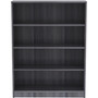 Lorell Weathered Charcoal Laminate Bookcase (LLR69566)