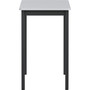 Lorell Utility Table - Gray Rectangle, Laminated Top - Powder Coated Black Base - 500 lb Capacity - 59.88" Table Top Width x 18.13" Table Top Depth - 30" Height