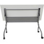 Lorell Flip Top Training Table - White Top - Silver Base - 4 Legs - 23.60" Table Top Length x 60" Table Top Width - 29.50" Height