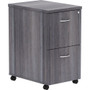 Lorell Essentials Series File/File Mobile File Cabinet - 28.3" Height x 16" Width x 22" Depth - 2 x File Drawer(s) - Finish: Weathered Charcoal, Laminate