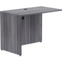 Lorell Essentials Series Return Shell - 29.5" Height x 42" Width x 24" Depth, x 1" Thickness Top - Laminate, Weathered Charcoal Table Top - Modesty Panel