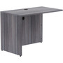 Lorell Essentials Series Return Shell - 29.5" Height x 42" Width x 24" Depth, x 1" Thickness Top - Laminate, Weathered Charcoal Table Top - Modesty Panel