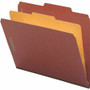 Nature Saver 2/5 Tab Cut Legal Recycled Classification Folder - 8 1/2" x 14" - 4 Fastener(s) - 2" for Folder, 1" for Divider - 1 Divider(s) - 25 pt.