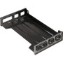 Officemate Side-Loading Desk Tray - 2.80" Height x 16.25" Width x 9" Depth - Desktop - Stackable, Durable, Non-stick, Carrying Handle, Portable - Black - Plastic