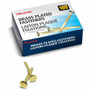 Officemate Round Head Fasteners - 2" Shank - 0.50" Head - Brass
