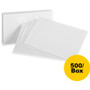 Oxford Plain Index Cards - 5" x 8" - 85 lb Basis Weight - Sustainable Forestry Initiative (SFI) - White - 100/Pack