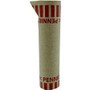 PAP-R Tubular Coin Wrappers - Total $0.50 in 50 Coins of 1 Denomination - Heavy Duty, Burst Resistant - Kraft - Red