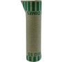 PAP-R Tubular Coin Wrappers - Total $5.0 in 50 Coins of 10 Denomination - Heavy Duty, Burst Resistant - Kraft - Green