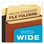 Pendaflex Extra-Wide Heavy-Duty File Pockets, 5.25" Expansion, Letter Size, Redrope, 10/Box (PFXC1535GHD) View Product Image