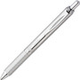 Pentel EnerGel Alloy RT Gel Pen, Retractable, Medium 0.7 mm, Black Ink, Polished Aluminum Barrel