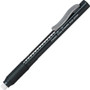 Pentel Rubber Grip Clic Eraser - Black - Black Barrel - Pen - Refillable - 12 / Box
