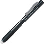 Pentel Rubber Grip Clic Eraser - Black - Black Barrel - Pen - Refillable - 12 / Box