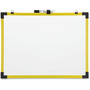 Quartet Industrial Magnetic Whiteboard - 72" (6 ft) Width x 48" (4 ft) Height - White Painted Steel Surface - Bright Yellow Aluminum Frame - Rectangle - Horizontal