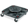 Rubbermaid Commercial Brute Square Container Dolly - 300 lb Load Capacity - Plastic - 17.25" Width x 6.25" Height - Black - (RCP353000BKCT)
