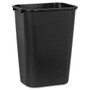 Rubbermaid Commercial 41 QT Large Deskside Wastebaskets - 10.25 gal Capacity - Rectangular - Dent Resistant, Durable, Rust Resistant, Easy to Clean - 20" Height x 11.3" Width x 15.3" Depth - Plastic - (RCP295700BKCT)