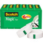 Scotch 3/4"W Magic Tape - 27.78 yd Length x 0.75" Width - 1" Core - Transparent - Yellowing Resistant - For Office, Home, School, Mending