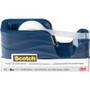 Scotch Wave Desktop Tape Dispenser - 1" Core - Refillable - Impact Resistant, Non-skid Base, Weighted Base - Plastic - Metallic Blue