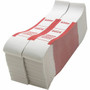 Sparco White Kraft ABA Bill Straps - 1000 Wrap(s) - Total $500 in $5 Denomination - Kraft - Red