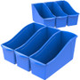 Storex Storex Multiuse Bins Blue 6/pkg - 7" Height x 5.30" Width x 14.30" Length - Blue - Plastic
