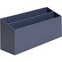 U Brands Four-Piece Desk Organization Kit, Magazine Holder/Paper Tray/Pencil Cup/Storage Bin, Chipboard, Navy