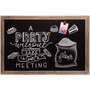 U Brands Magnetic Chalkboard with Rustic Frame, 36" x 24" (Actual Size: 35" x 23"), Black Surface, Brown Wood Frame