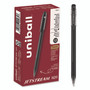 uniball Jetstream 101 Hybrid Gel Pen, Stick, Bold 1 mm, Black Ink, Black Barrel, Dozen
