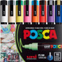 uniball™ Posca PC-5M Paint Markers - Medium, Bullet Marker Point - Beige, Black, Blue, Brown, Gold, Green, Gray, Light Blue, Light Green, Orange, Pink, ... Ink - Water Based, Pigment-based
