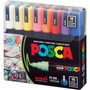 POSCA Water-Based Paint Markers, Medium Bullet Tip, Assorted Colors, 16/Pack