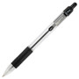 Zebra Z-Grip Ballpoint Pen, Retractable, Medium 1 mm, Black Ink, Clear/Black Barrel, 18/Pack