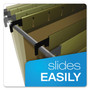 Pendaflex Extra-Capacity SureHook Hanging Folders, 2" Capacity, Letter Size, 1/5-Cut Tabs, Standard Green, 20/Box
