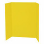 Pacon Single Wall Presentation Board - 48" Board Height x 36" Board Width - Yellow Surface - Tri-fold, Recyclable, Corrugated