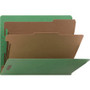 Nature Saver Letter Recycled Classification Folder - 8 1/2" x 11" - End Tab Location - 2 Divider(s) - 25 pt. - Fiberboard - (NATSP17373)