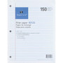 Sparco 3-hole Punched Filler Paper - 150 Sheets - College Ruled Front Ruling - Ruled Red Margin - 16 lb Basis Weight - 8" x 10 1/2" Sheet Size