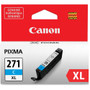 Canon CLI-271 Original High Yield Inkjet Ink Cartridge - Cyan - 1 Each - Inkjet - High Yield - Cyan