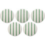 Rubbermaid Commercial Green Stripe Carpet Bonnet - 175 rpm to 300 rpm Speed Supported - Scrub Strip - White, Green