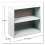 Safco ValueMate Economy Bookcase, Two-Shelf, 31.75w x 13.5d x 28h, Gray