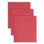 Smead Two-Pocket Folder, Textured Paper, 100-Sheet Capacity, 11 x 8.5, Red, 25/Box
