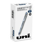 uniball VISION ELITE BLX Series Hybrid Gel Pen, Stick, Bold 0.8 mm, Blue-Infused Black Ink, White/Blue/Clear Barrel