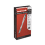 uniball VISION ELITE BLX Series Hybrid Gel Pen, Stick, Bold 0.8 mm, Blue-Infused Black Ink, White/Blue/Clear Barrel
