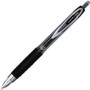 uniball Signo 207 Gel Pen, Retractable, Fine 0.5 mm, Black Ink, Smoke/Black Barrel, Dozen