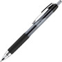 uniball Signo 207 Gel Pen, Retractable, Micro 0.5 mm, Black Ink, Smoke/Black Barrel, Dozen (UBC61255) View Product Image