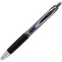 uniball Signo 207 Gel Pen, Retractable, Fine 0.5 mm, Black Ink, Smoke/Black Barrel, Dozen